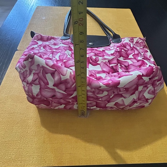 Longchamp Le Pliage Pink Floral Tote Bag - Picture 7 of 13